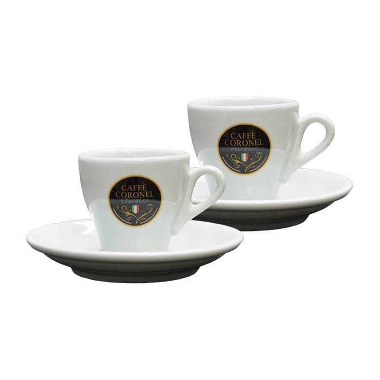 zakdoek Dag lichtgewicht Caffè Coronel Italiaanse Espressokopjes 2 stuks | Koffiestore.nl